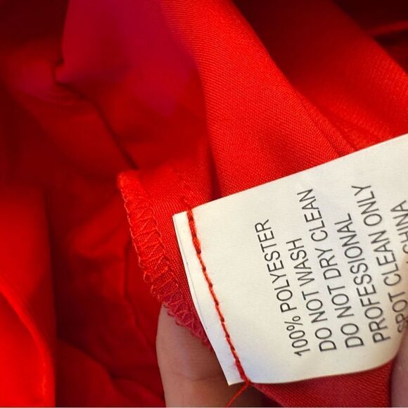 NWT Mac Duggal Red Halter Neck Sleeveless Gown 49520 ❤️ Size 18 - Picture 9 of 11